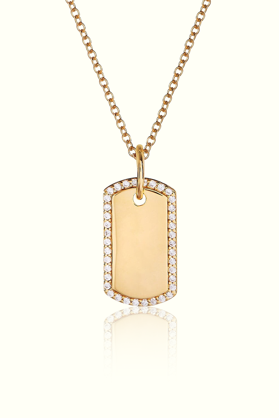 Collier Pavé Rectangulaire