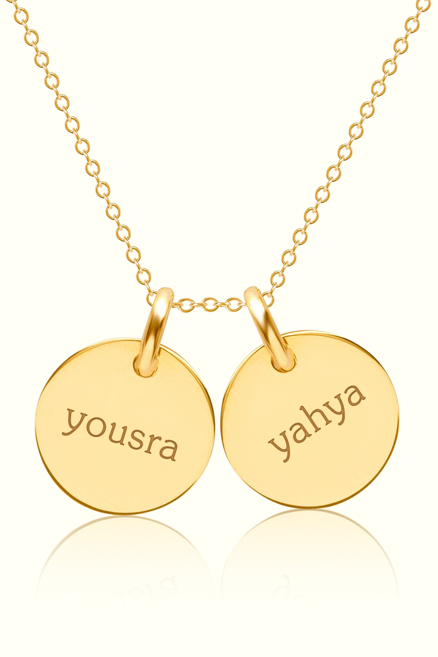 Collier rond 2 prénoms