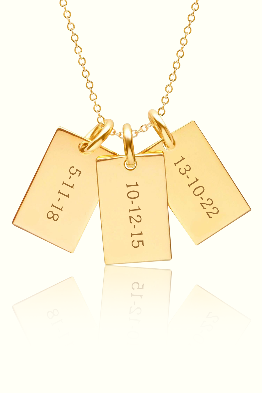 Collier Rectangle 3 prénoms
