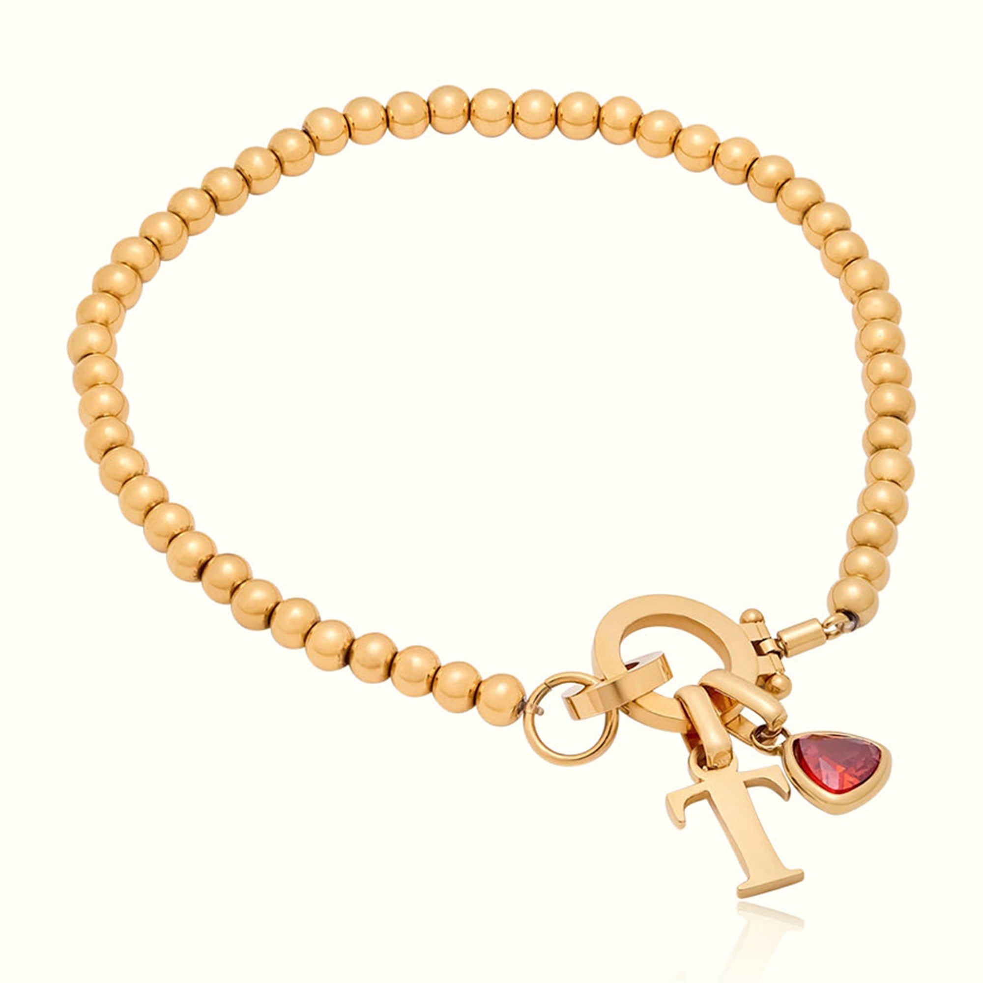 Bracelet Initiale & Perles