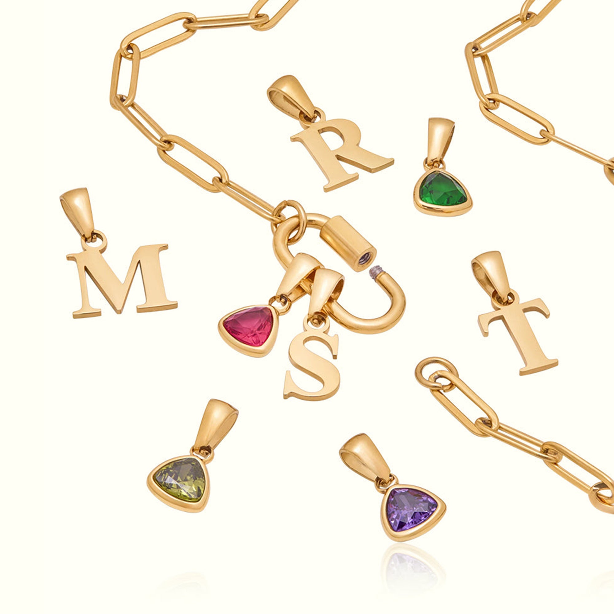 Collier Paperclip Initiale & Naissance