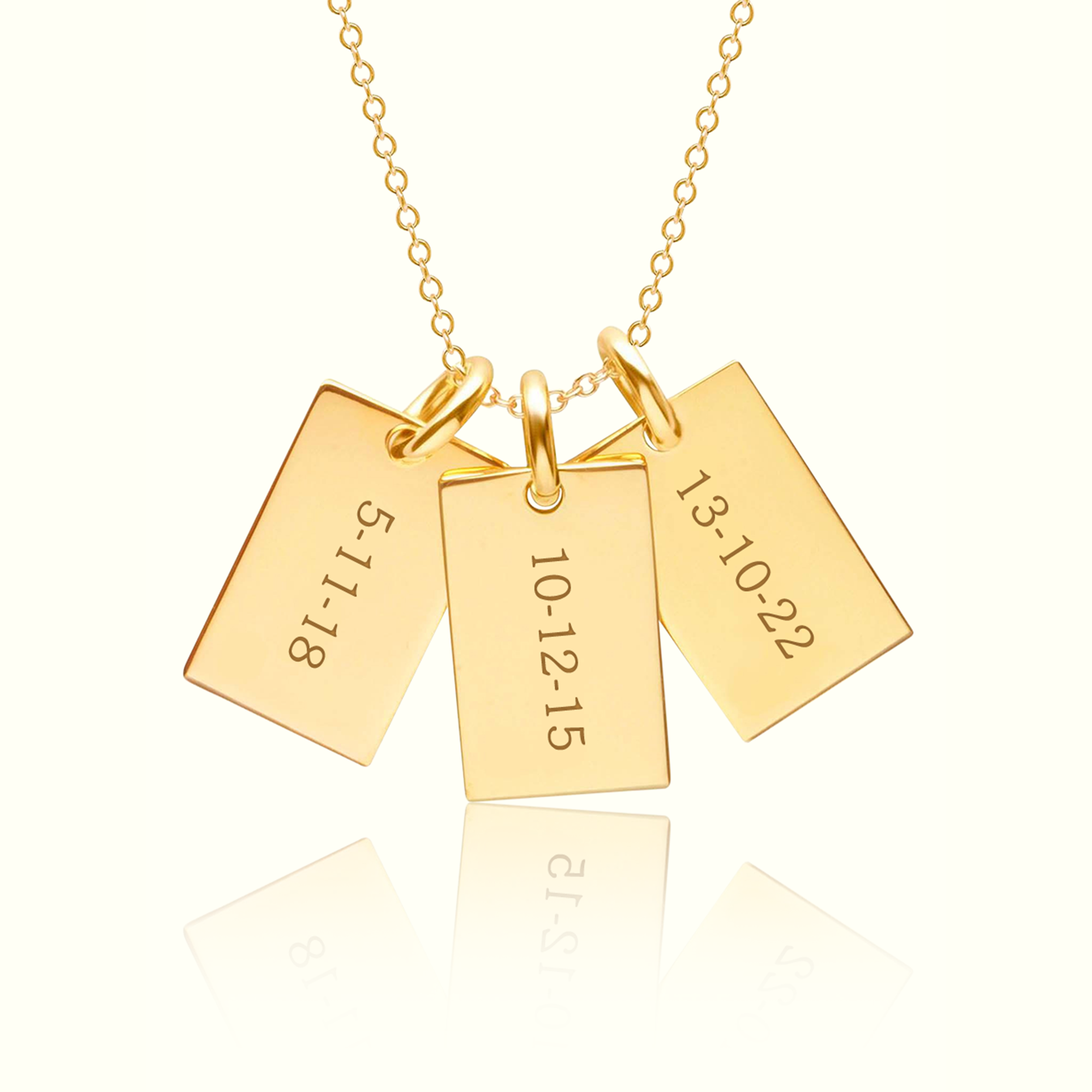 Collier Rectangle 3 prénoms