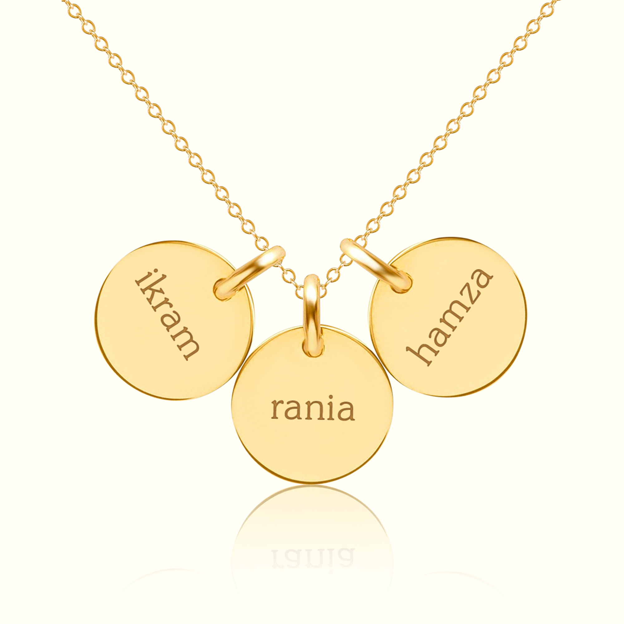 Collier rond 3 prénoms