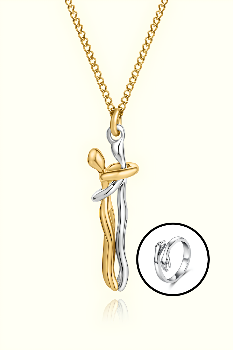 Collier Calin Gold + Bague Silver