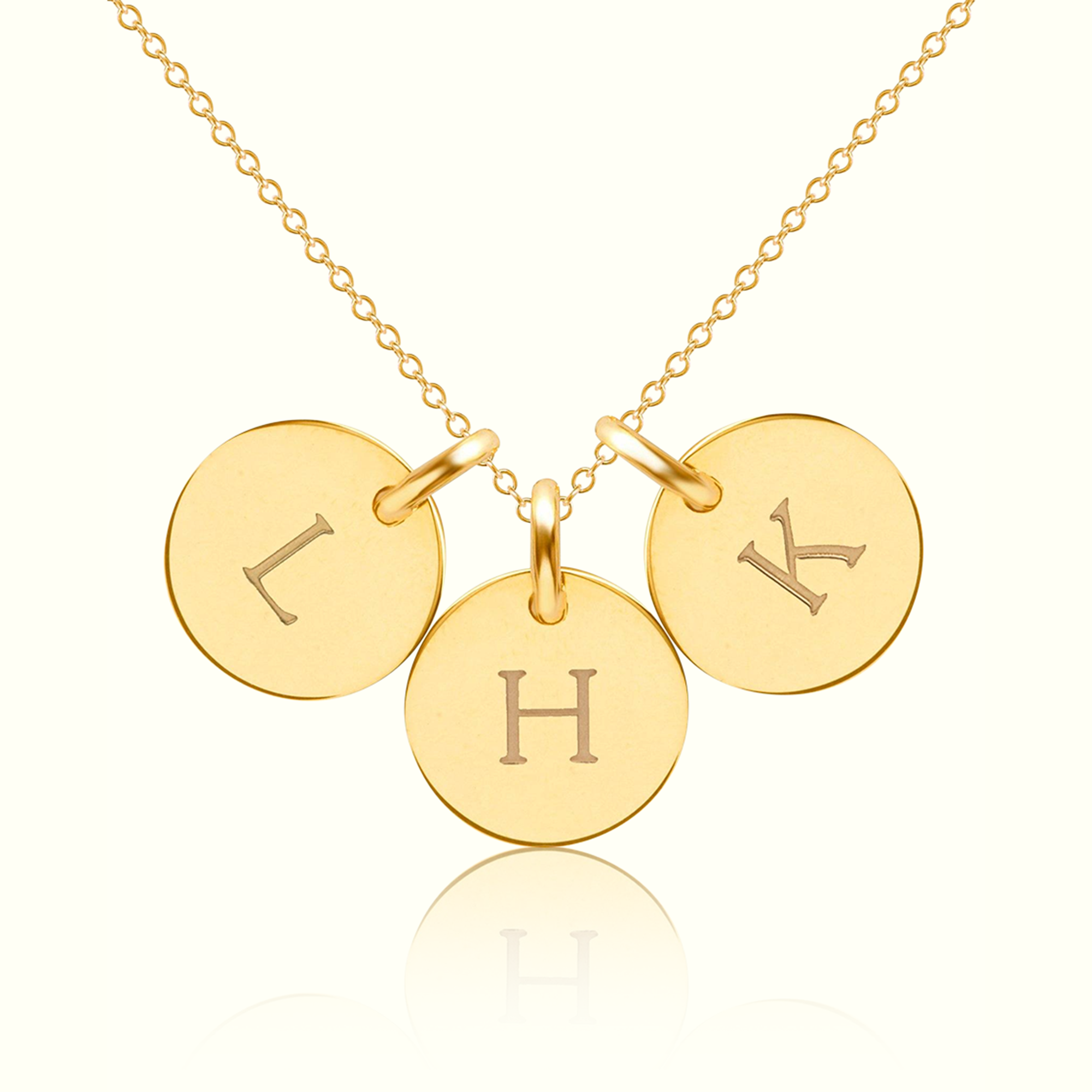 Petit collier rond 3 initiales