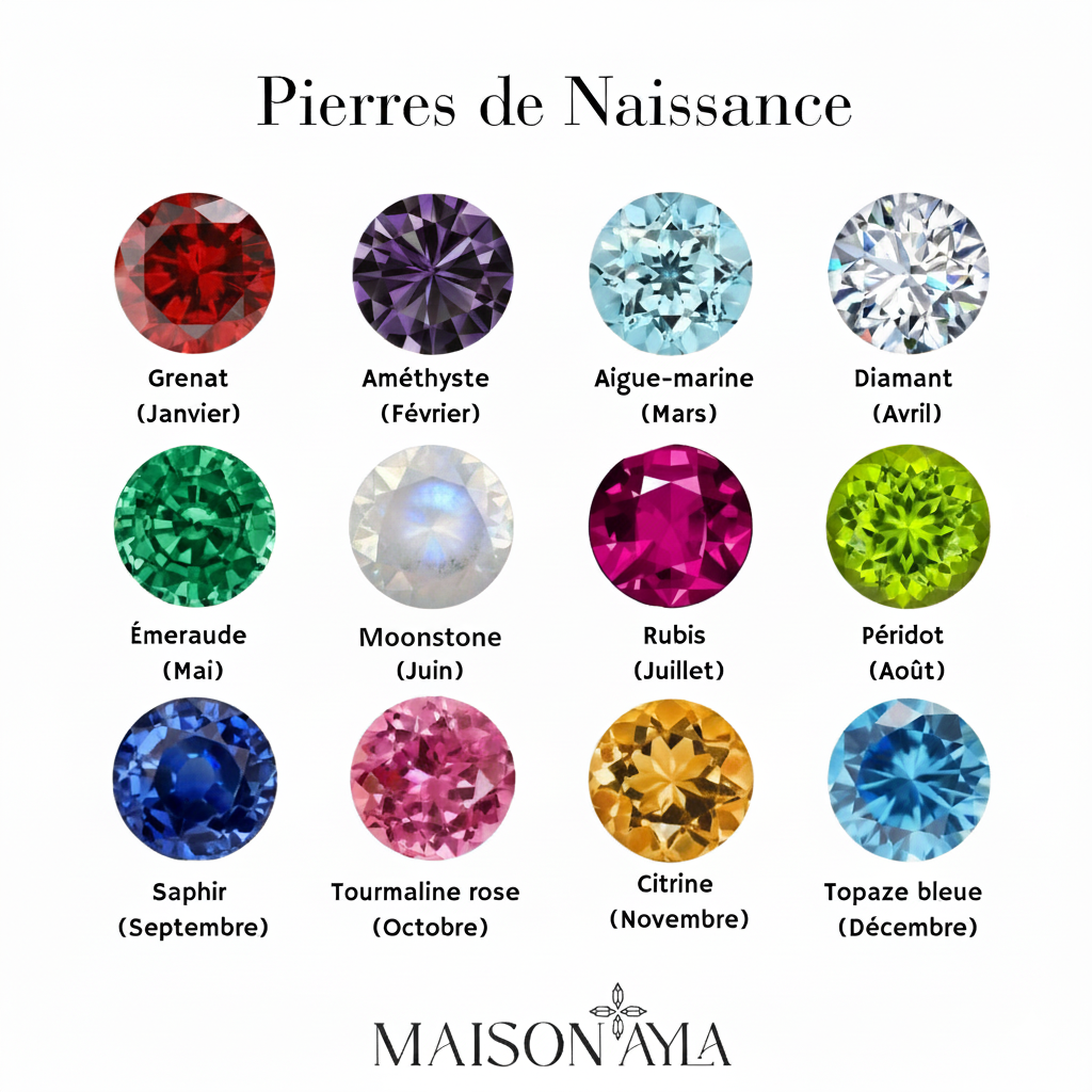 Collier Paperclip Initiale & Naissance