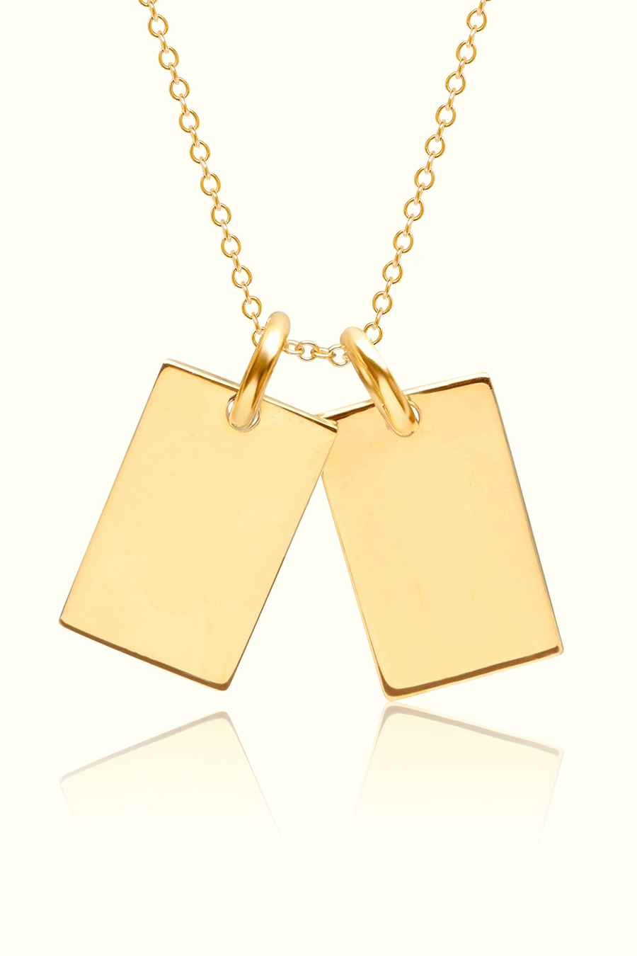 Collier Rectangle 2 prénoms
