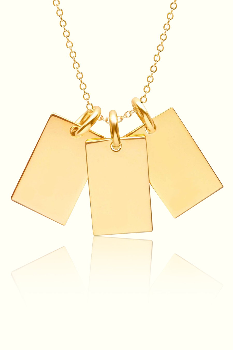 Collier Rectangle 3 prénoms
