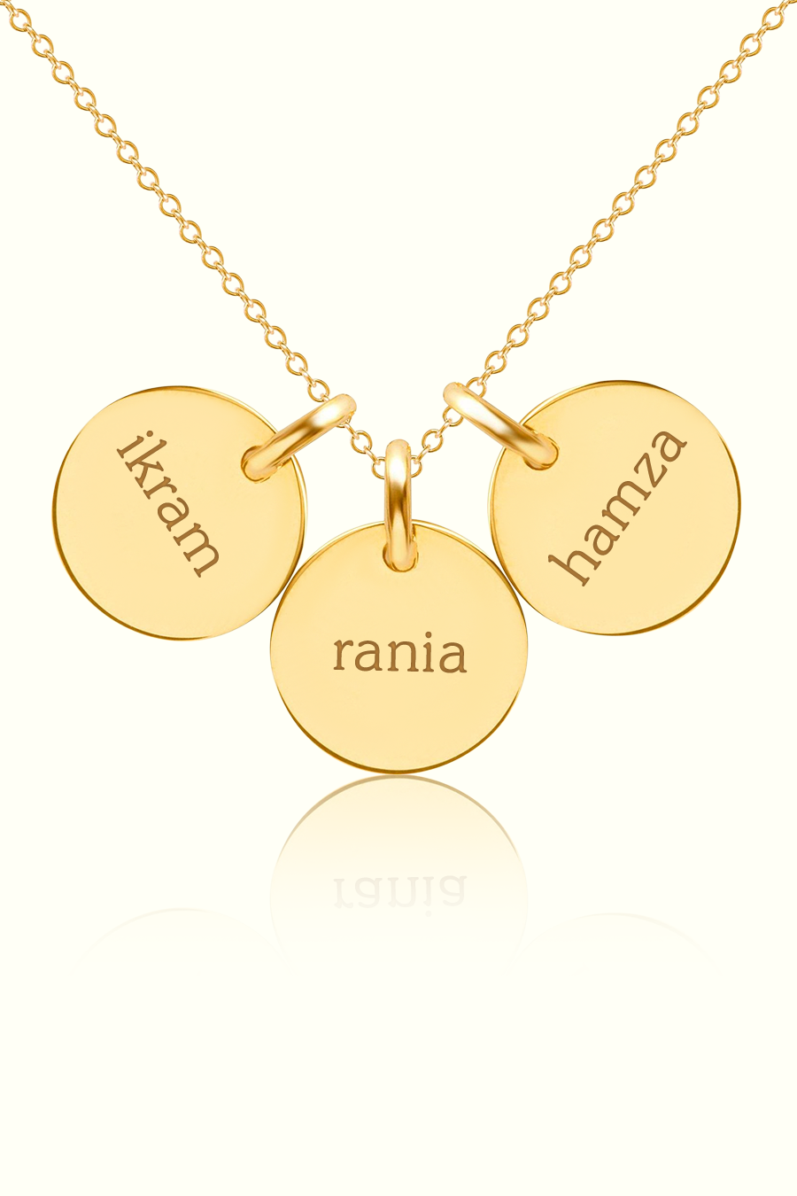 Collier rond 3 prénoms