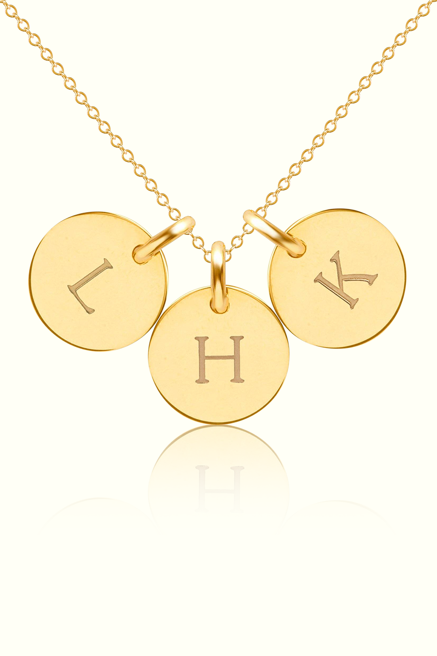 Petit collier rond 3 initiales