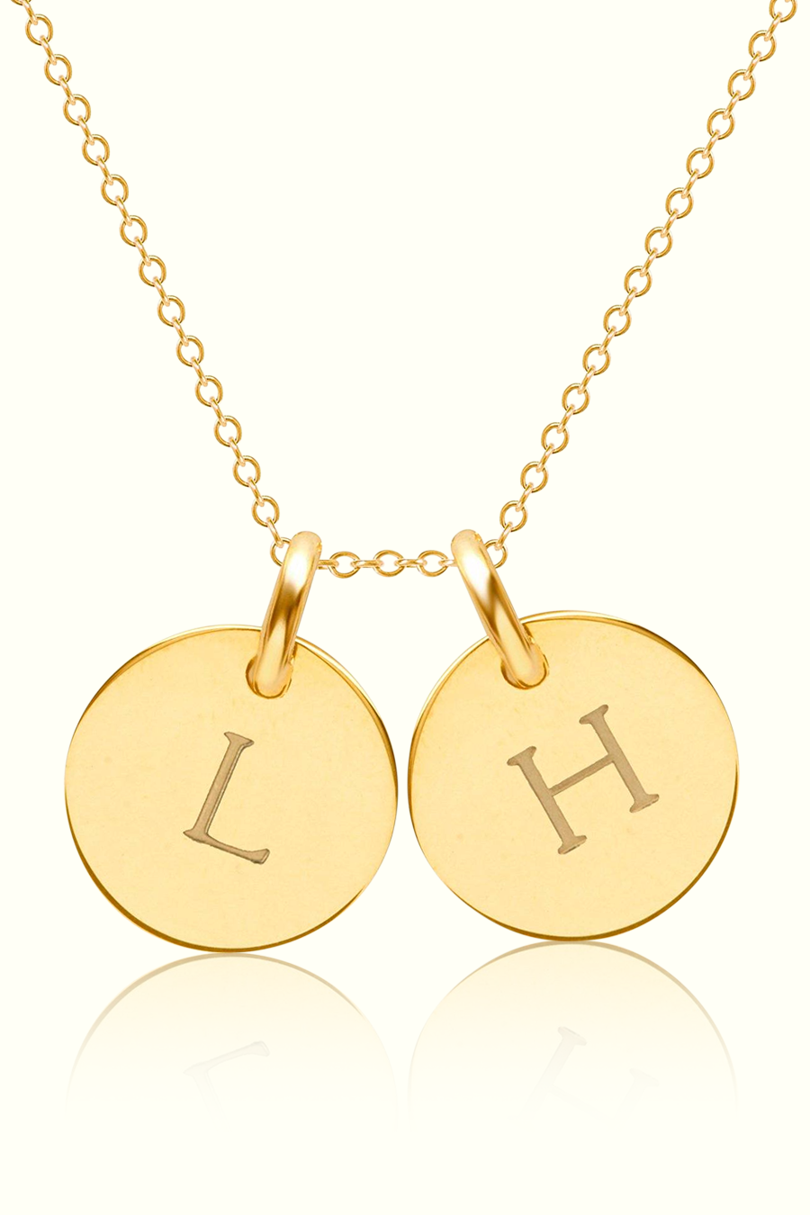 Petit collier rond 2 initiales
