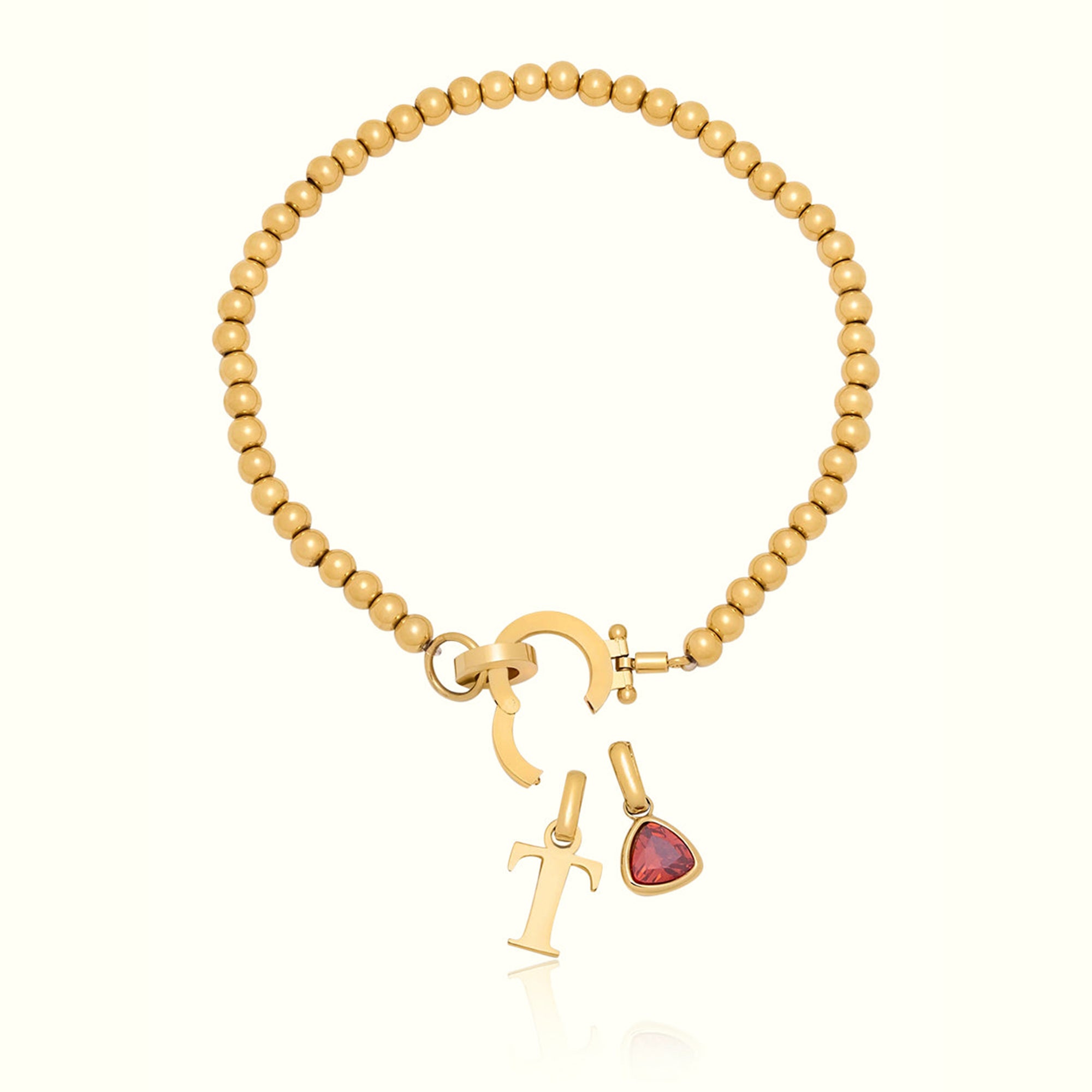 Bracelet Initiale & Perles