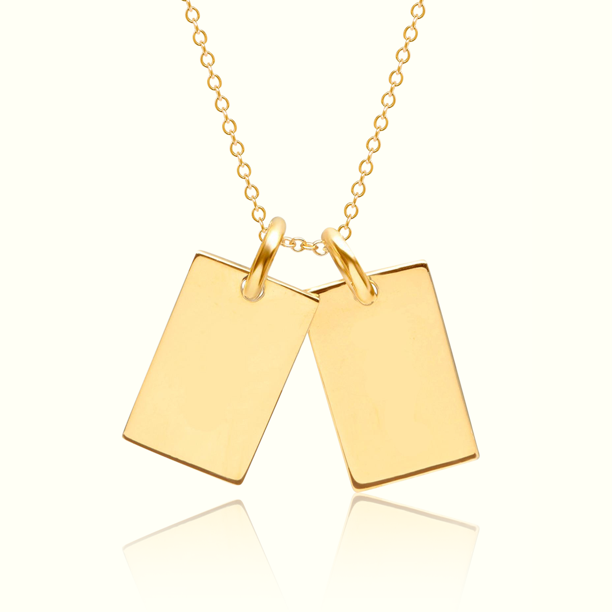 Collier Rectangle 2 prénoms
