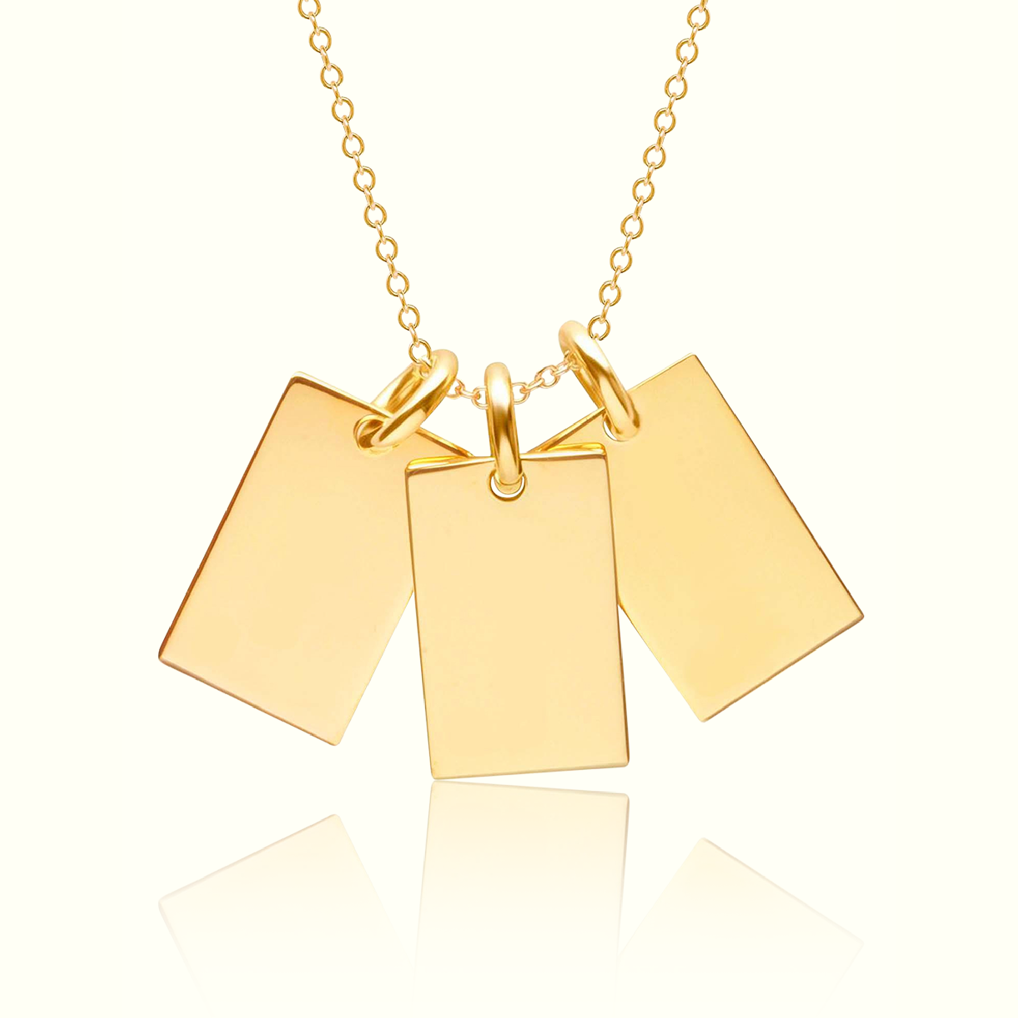 Collier Rectangle 3 prénoms