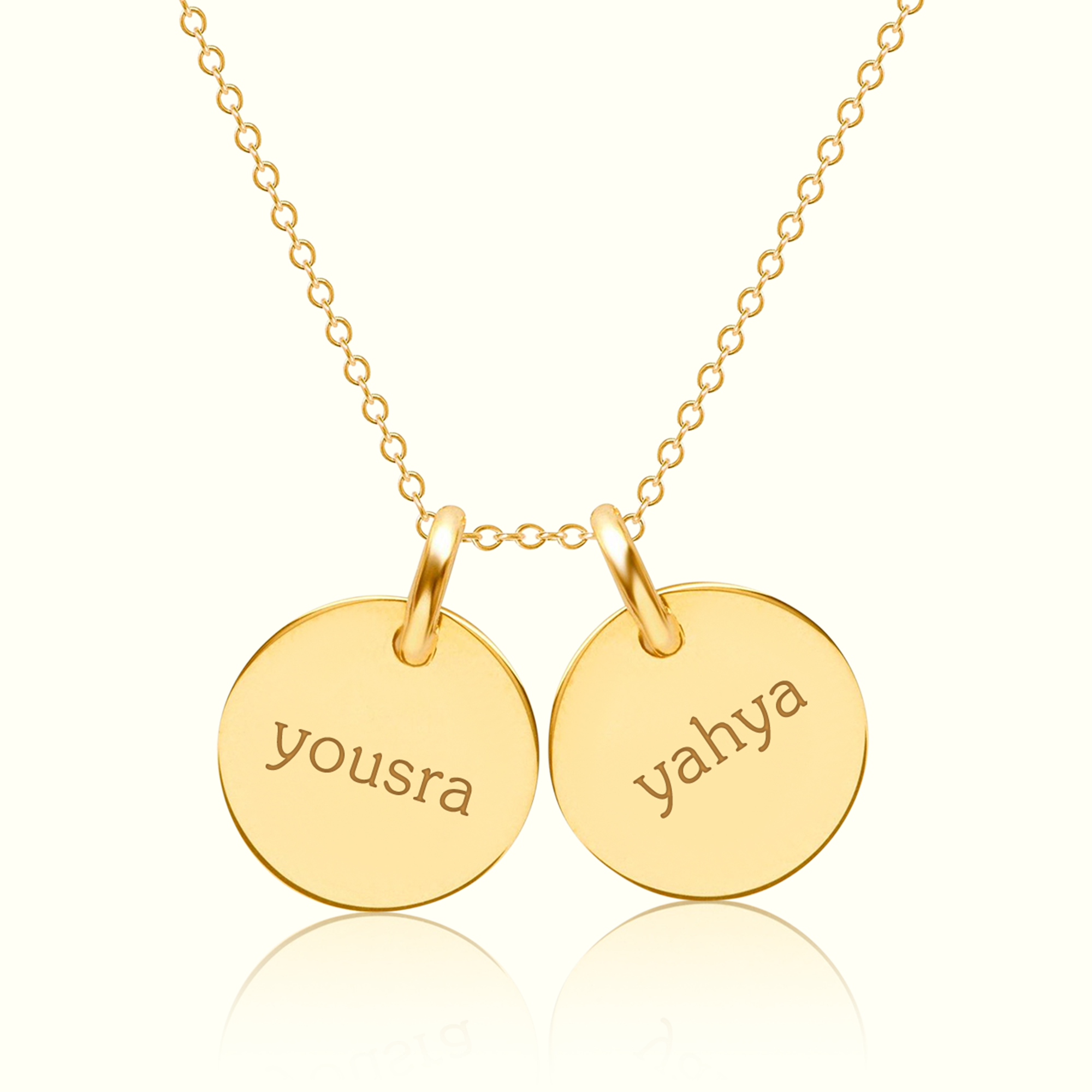 Collier rond 2 prénoms