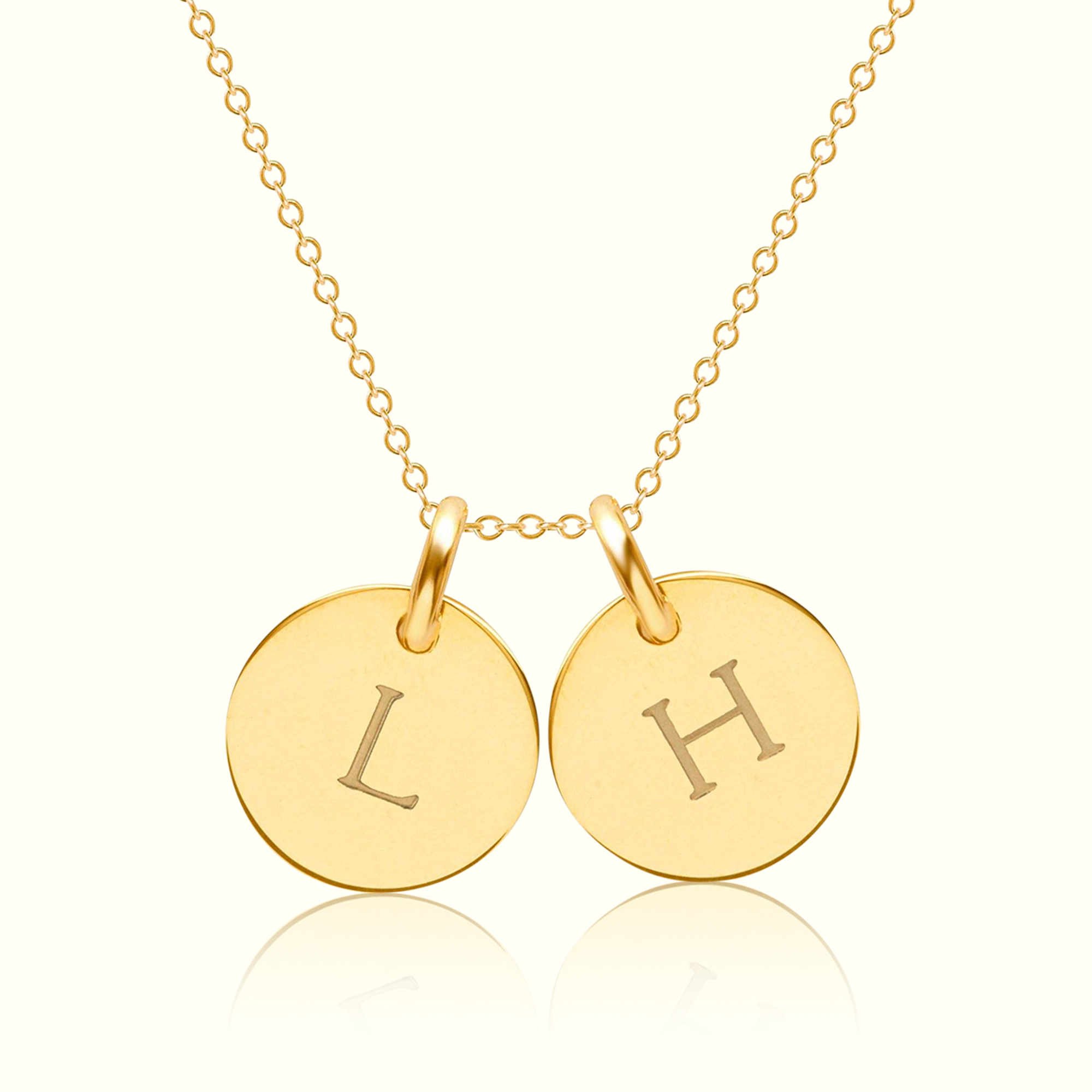 Petit collier rond 2 initiales