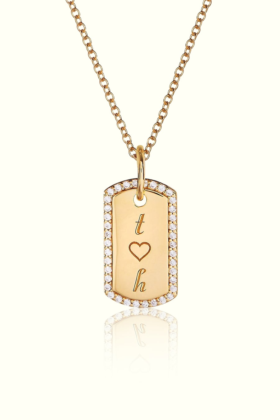 Collier Pavé Rectangulaire